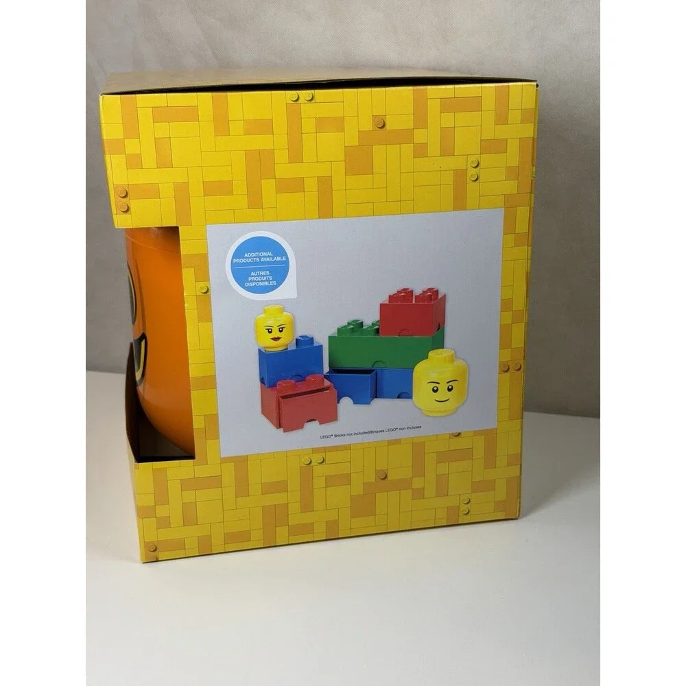 LEGO Pumpkin Storage Head Large Orange Jack O Lantern Halloween Container